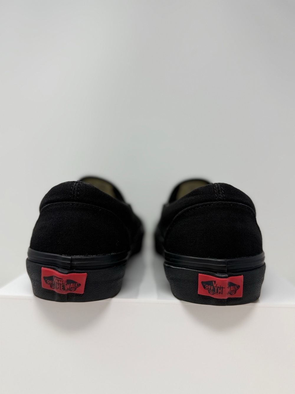 Vans Classic Slip-On Blackout Canvas Sneakers Black Shoes Womens 8.5 Mens 7 - Picture 7 of 8